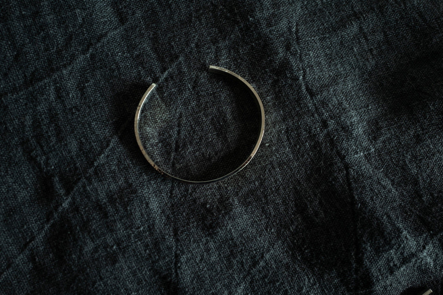 Clean Line Glossy Finish Silver Cuff Bracelet