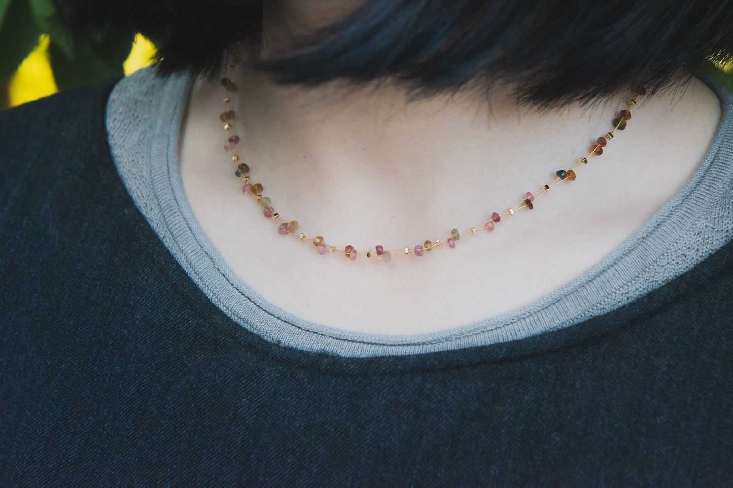 Vibrant Tourmaline Tapestry Necklace