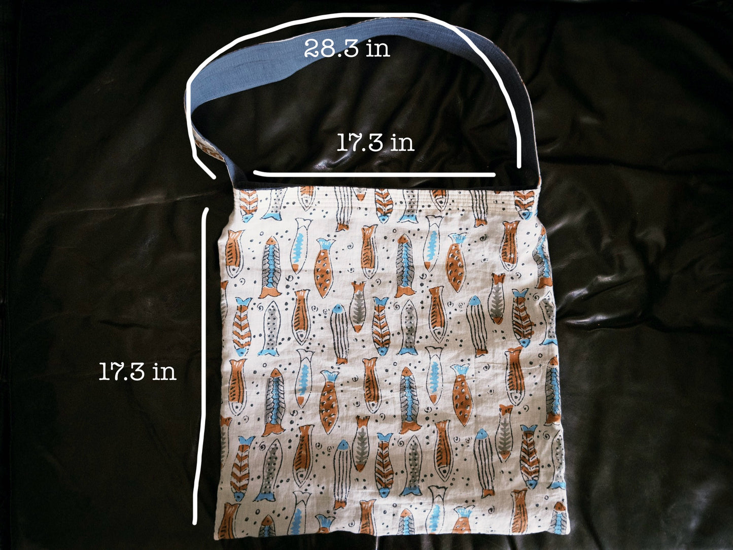 Handmade Reversible Cotton Square Tote