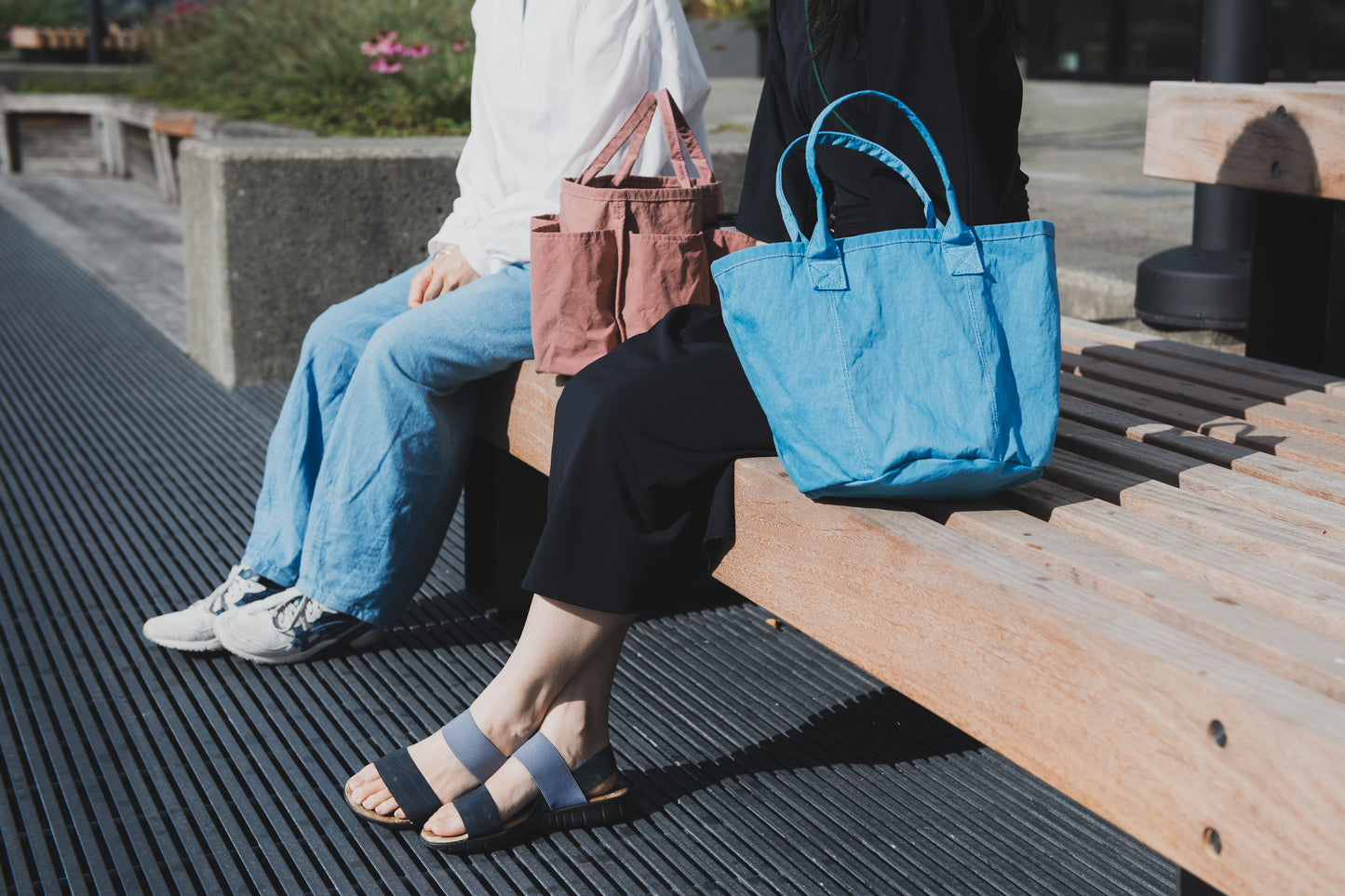 Reversible KONBU Basket Bag - Sky Blue