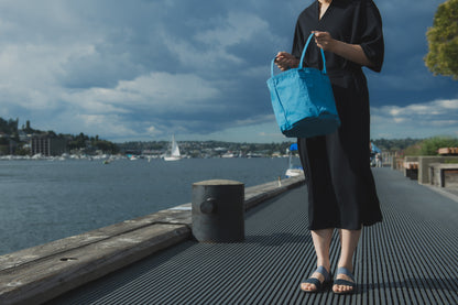 Reversible KONBU Basket Bag - Sky Blue