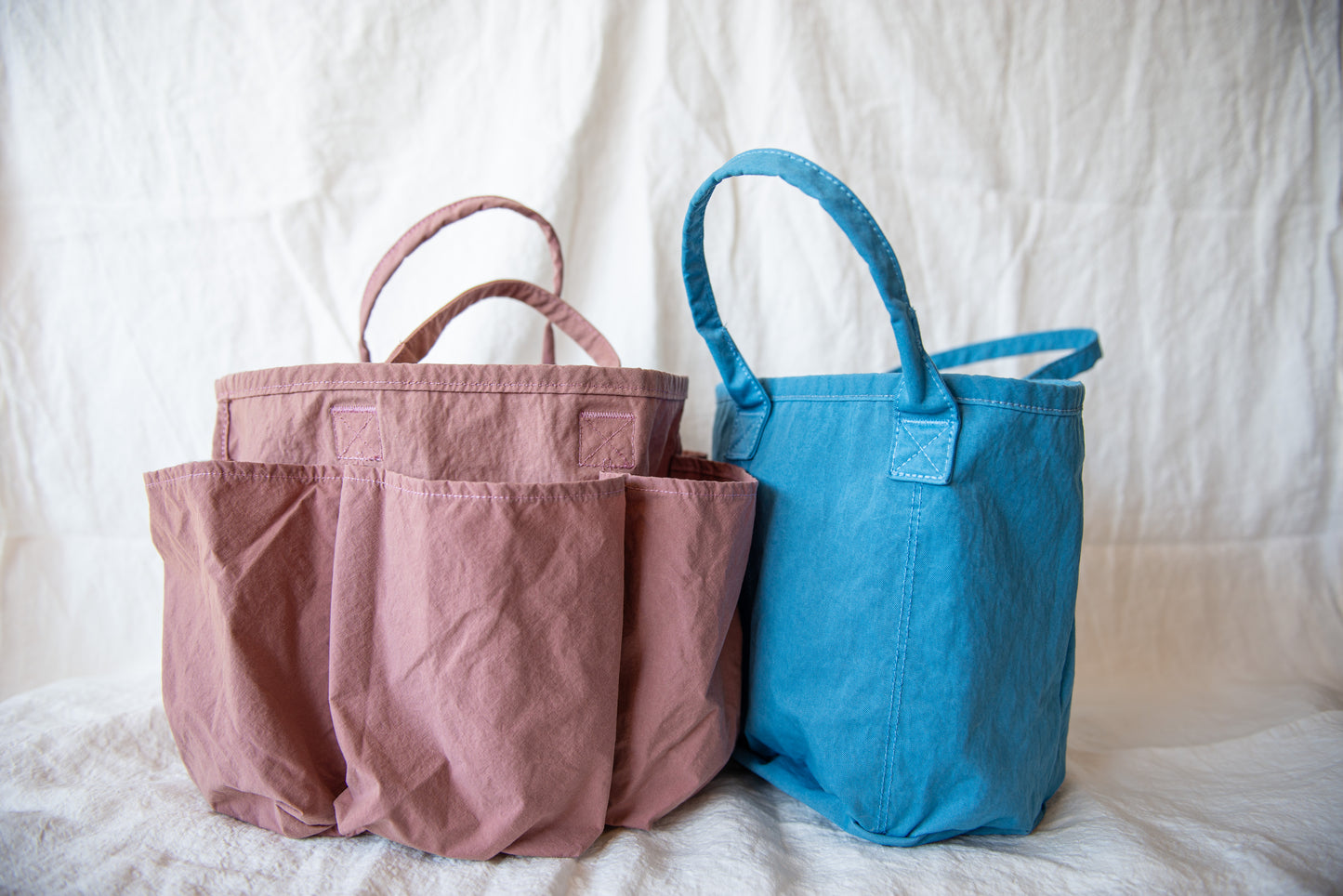 Reversible KONBU Basket Bag - Sky Blue