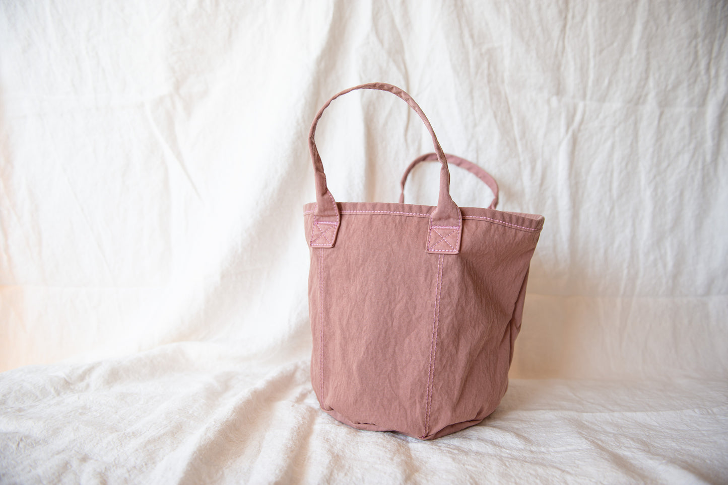 Reversible KONBU Basket bag - Dark Rose