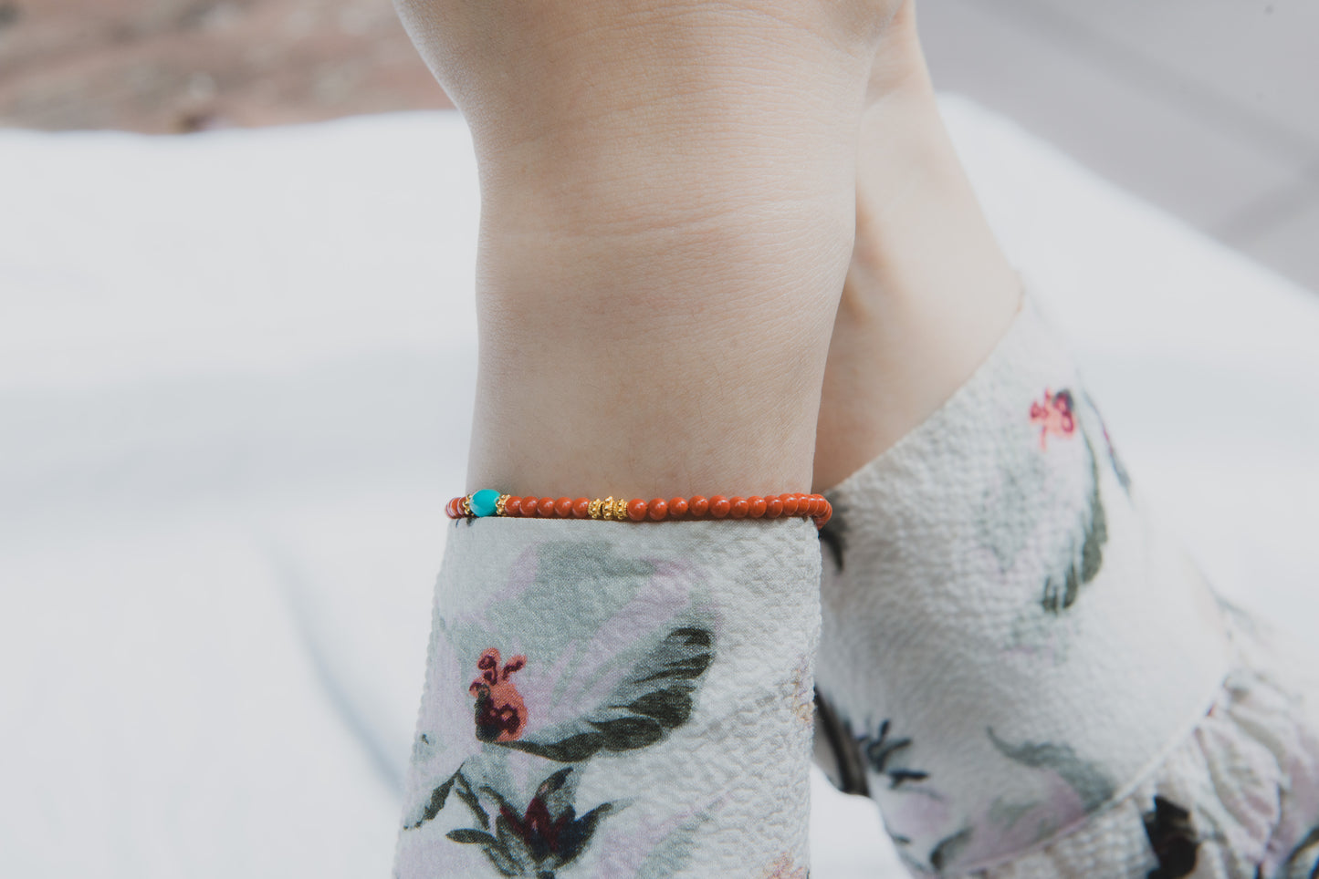 Calming Red Agate Gemstone Bracelet