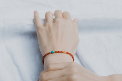 Calming Red Agate Gemstone Bracelet