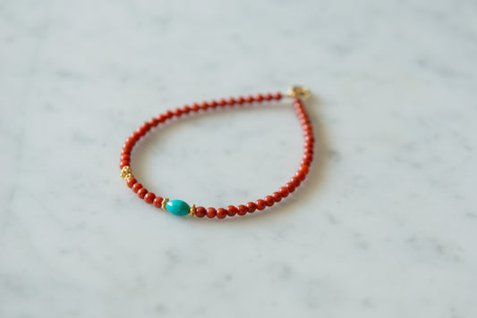 Calming Red Agate Gemstone Bracelet