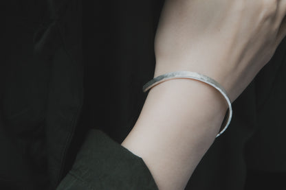 Sleek Matte Finish Sliver Cuff Bracelet