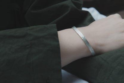 Sleek Matte Finish Sliver Cuff Bracelet