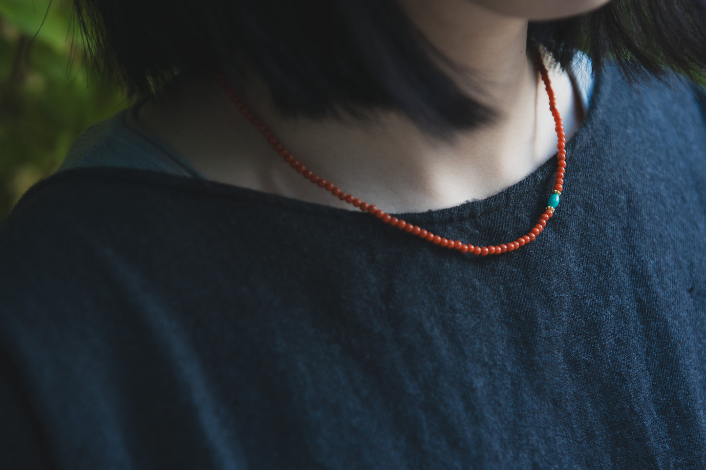 Calming Red Agate Gemstone Necklace