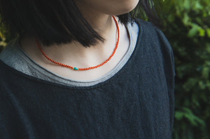 Calming Red Agate Gemstone Necklace