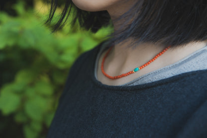 Calming Red Agate Gemstone Necklace