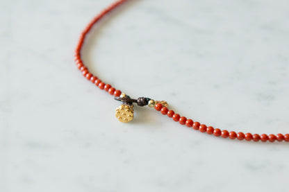 Calming Red Agate Gemstone Necklace