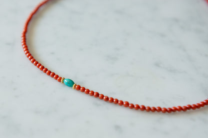 Calming Red Agate Gemstone Necklace