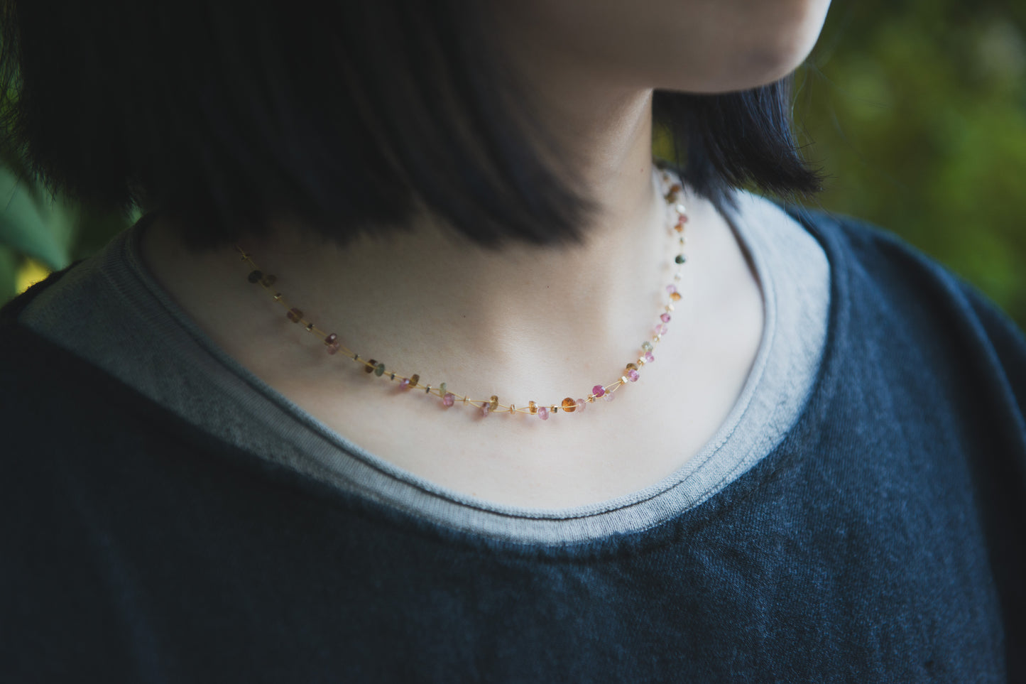 Vibrant Tourmaline Tapestry Necklace