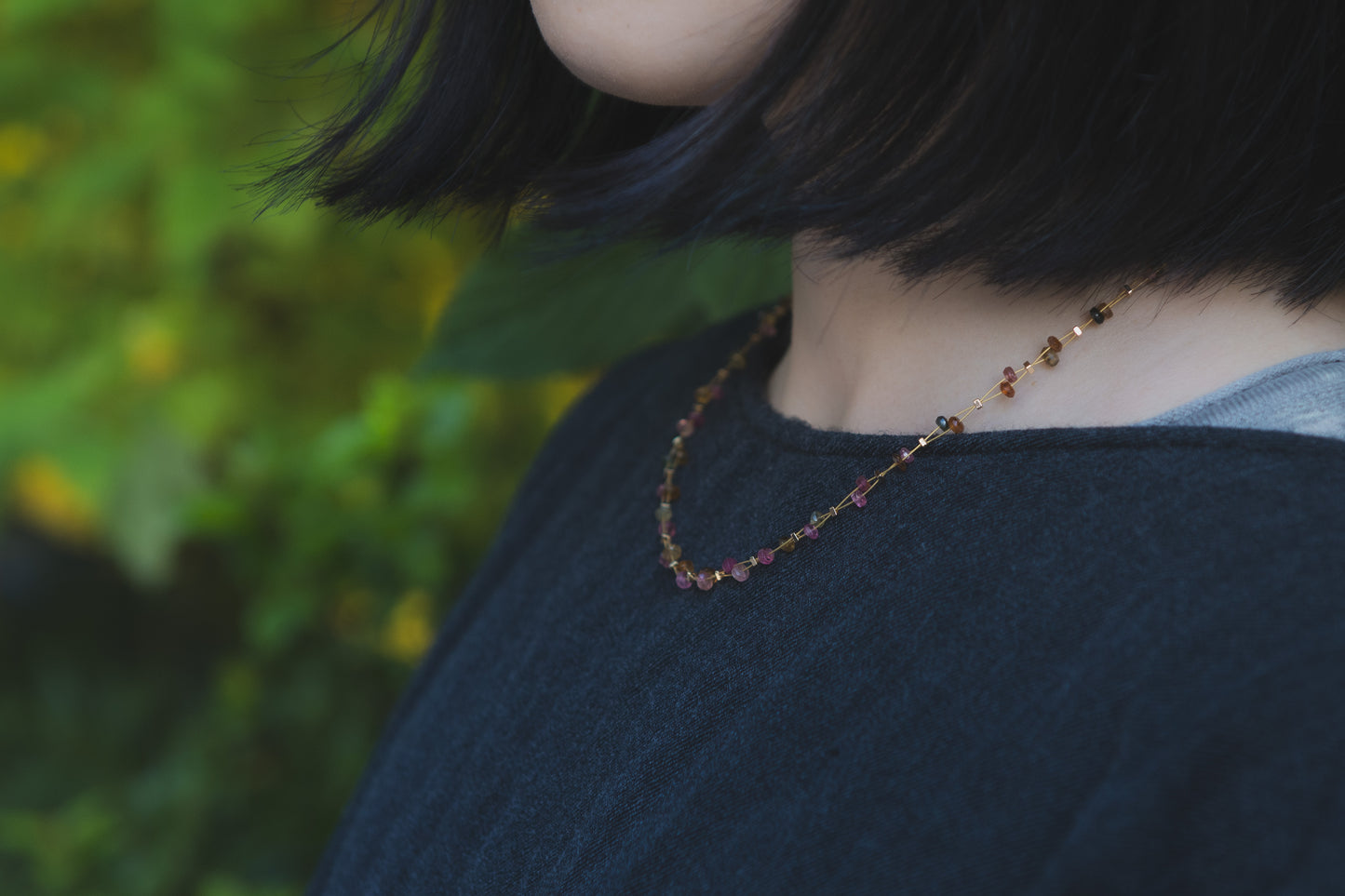 Vibrant Tourmaline Tapestry Necklace