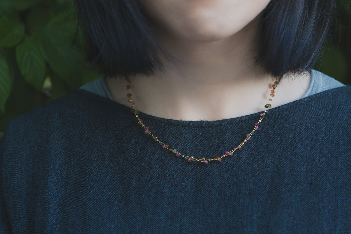 Vibrant Tourmaline Tapestry Necklace