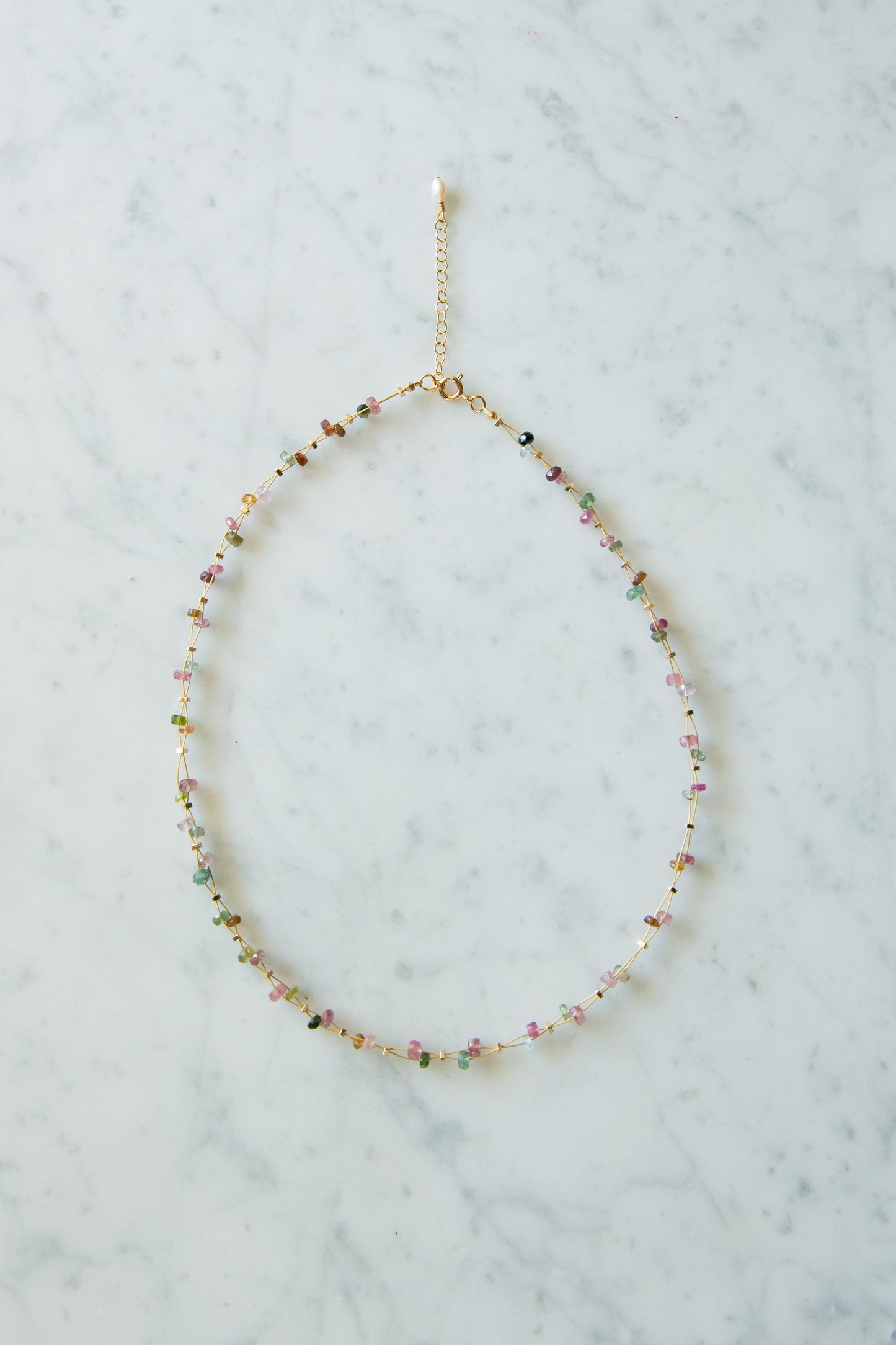 Vibrant Tourmaline Tapestry Necklace