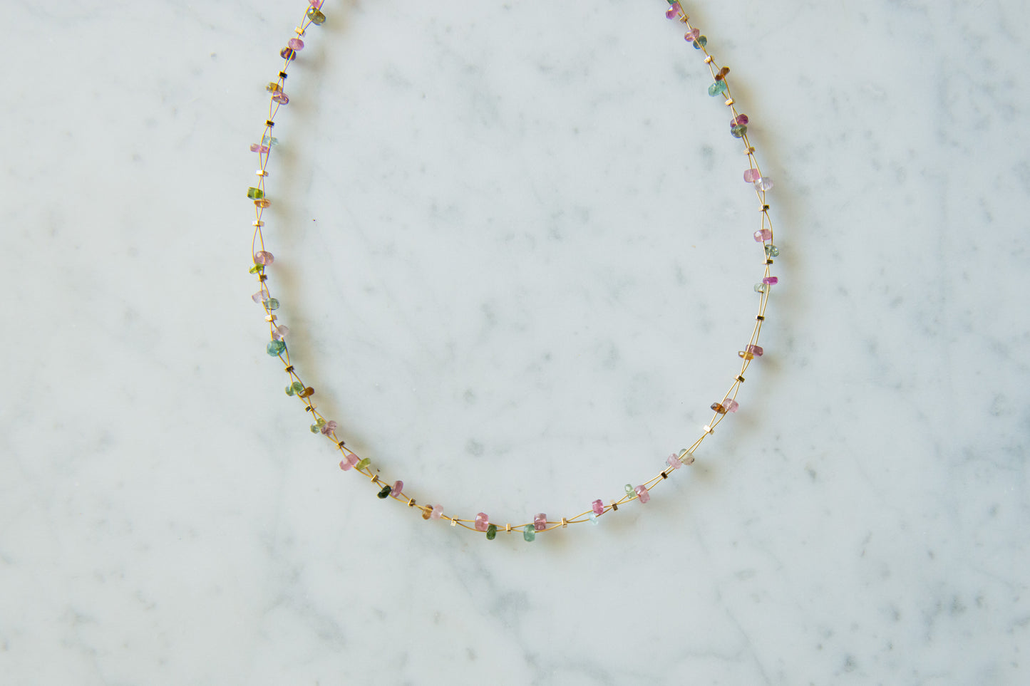 Vibrant Tourmaline Tapestry Necklace