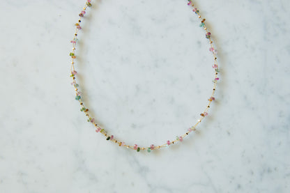 Vibrant Tourmaline Tapestry Necklace