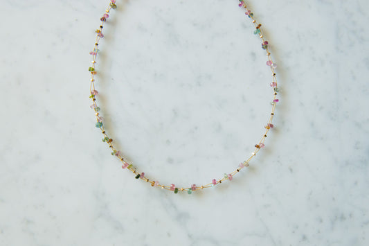 Vibrant Tourmaline Tapestry Necklace