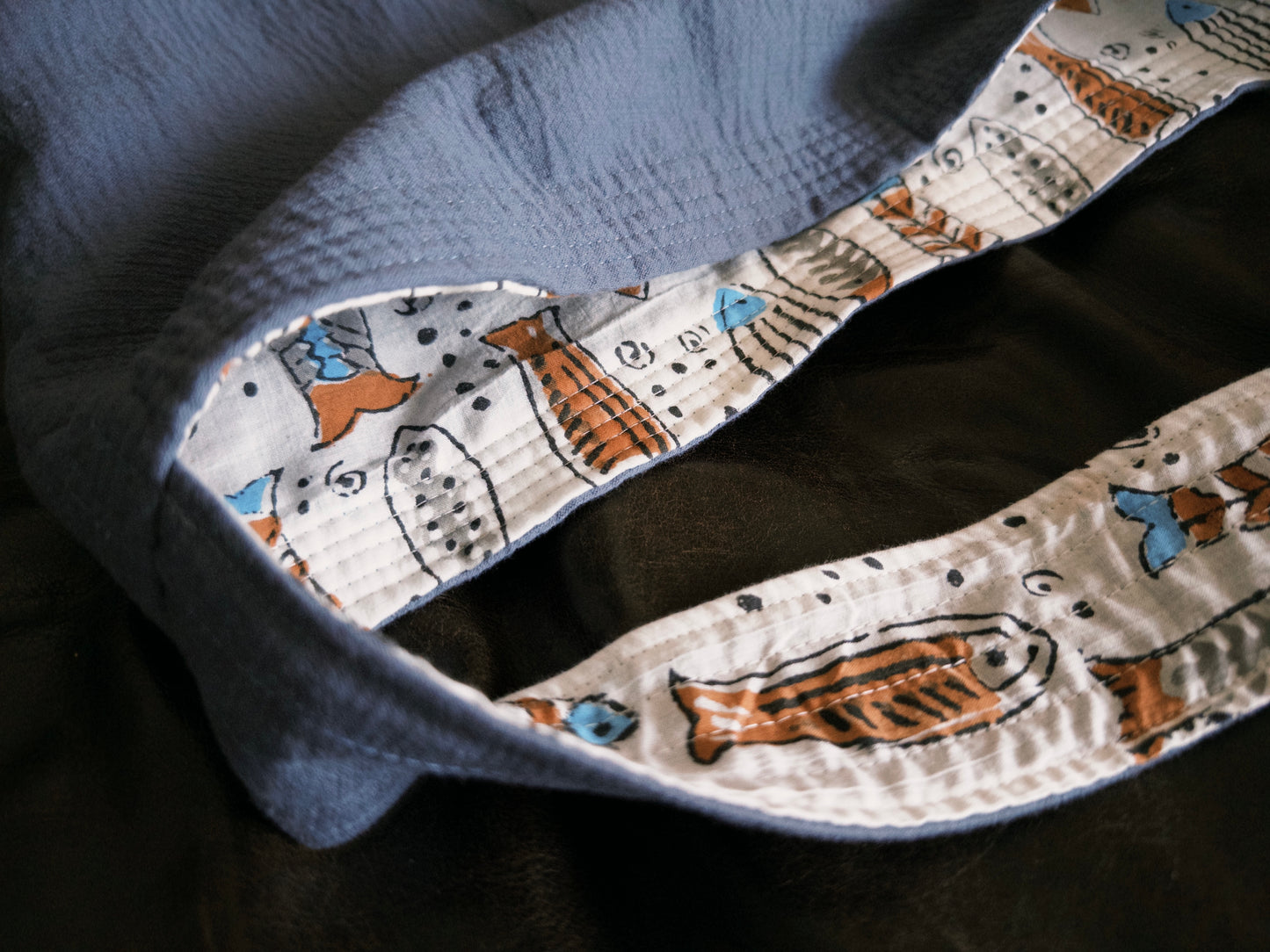 Handmade Reversible Cotton Square Tote