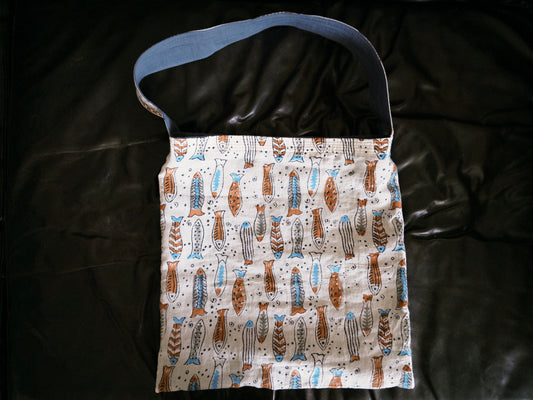 Handmade Reversible Cotton Square Tote
